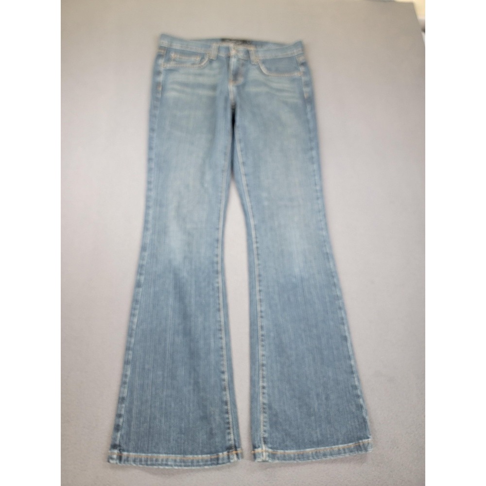 Calvin Klein Jeans Womens 6 L32 Blue Flare Mid‎ Rise Stretch Denim Y2K